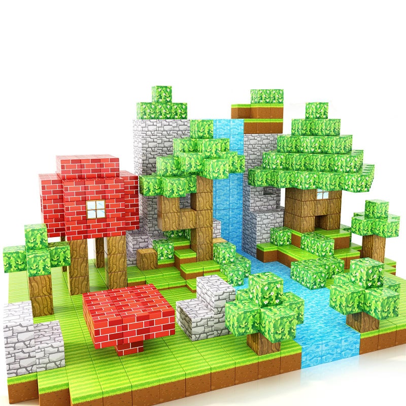 Original Forest Series 2.5Cm Oversized Magnetic Building Blocks Mc World Magnetic Building Blocks Assembly Toys - Image 5